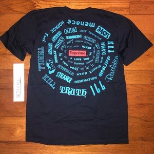 ❌SOLD❌ Supreme Navy Spiral Tee